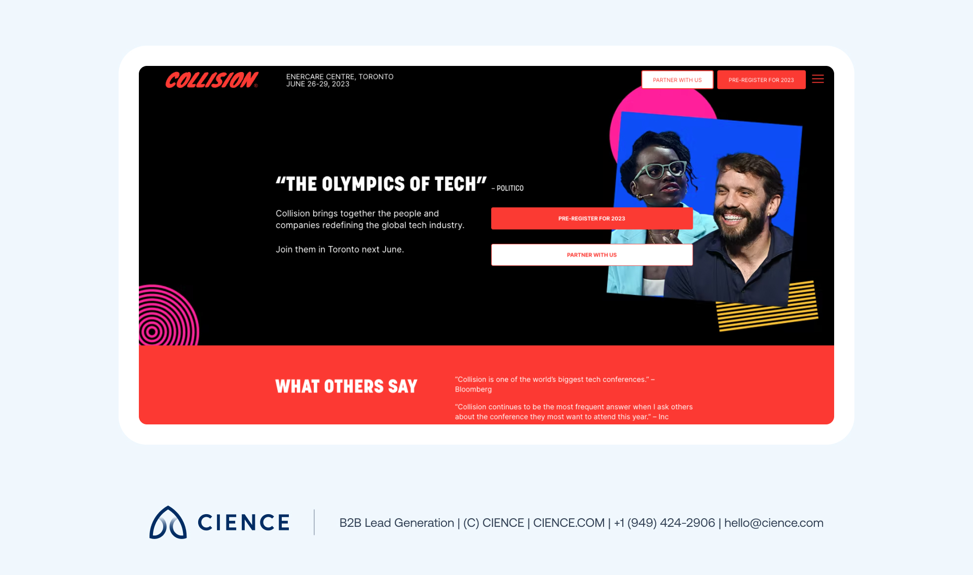 Collision conference Toronto with tech entrepreneurs, investors, and academics on main stage